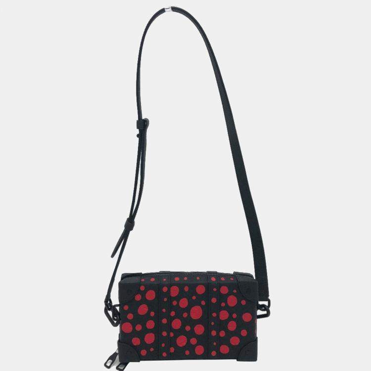 Pre Owned Louis Vuitton Soft Trunk Black/Red Infinity Dot Leather Wallet