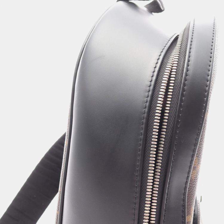 Pre Owned Louis Vuitton Josh Coated Canvas And Leather Monogram Macassar Backpack Brown Black