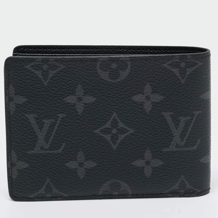 Pre Owned Louis Vuitton Monogram Eclipse Canvas Multiple Wallet