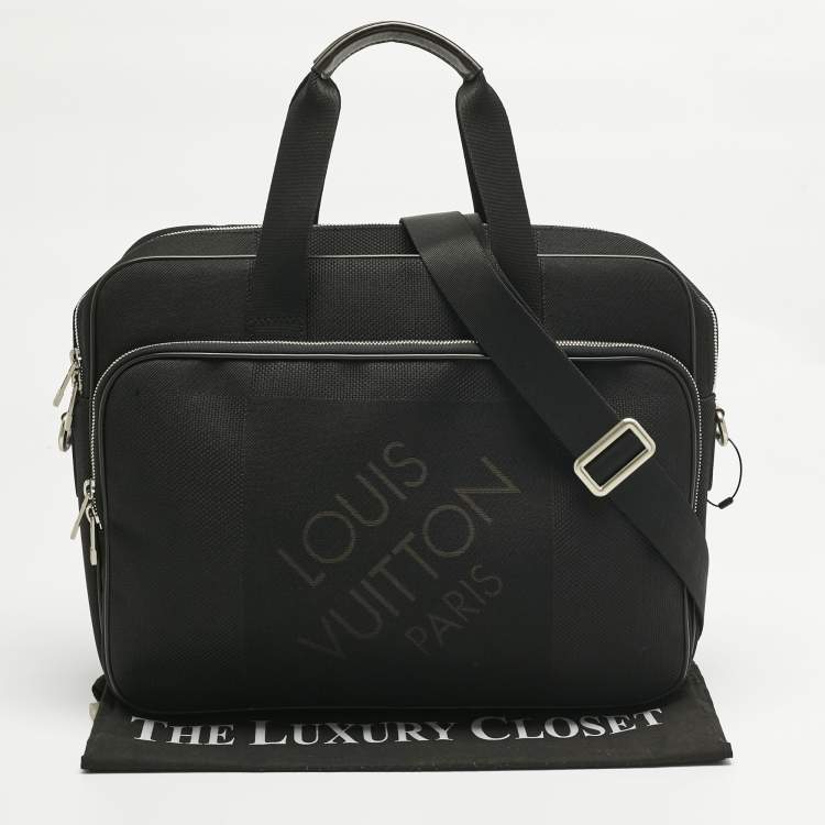Pre Owned Louis Vuitton Black Damier Geant Canvas Associe PM Laptop Bag
