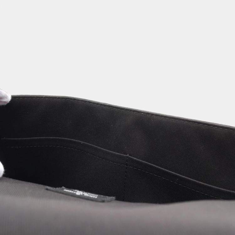Pre Owned Louis Vuitton Archie Messenger Shoulder Bag In Coated Canvas With Monogram Eclipse Graffiti Design  Black