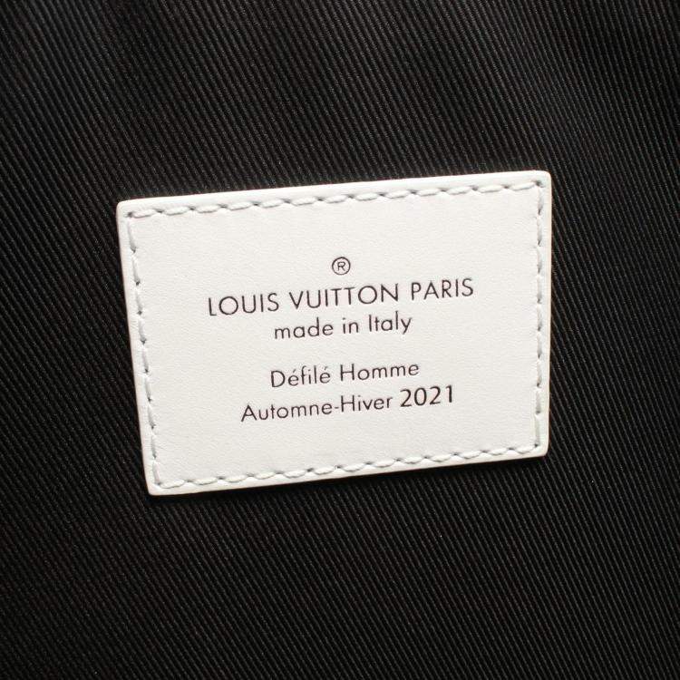 Pre Owned Louis Vuitton Everyday Lv Newspaper Second Bag/Clutch Bag  Leather  White/Multicolor
