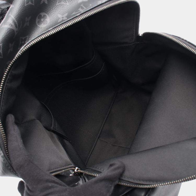 Pre Owned Louis Vuitton Apollo Rucksack  Coated Canvas And Leather  Monogram Eclipse  Black