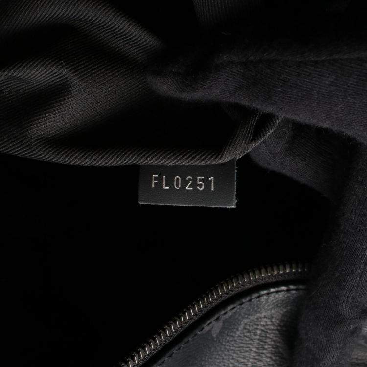 Pre Owned Louis Vuitton Apollo Rucksack  Coated Canvas And Leather  Monogram Eclipse  Black