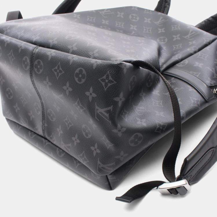 Pre Owned Louis Vuitton Apollo Rucksack  Coated Canvas And Leather  Monogram Eclipse  Black