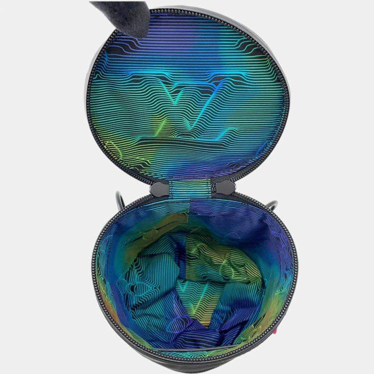 Pre Owned Louis Vuitton 2054 Ii Expandable Polochon Black Nylon Leather Bag