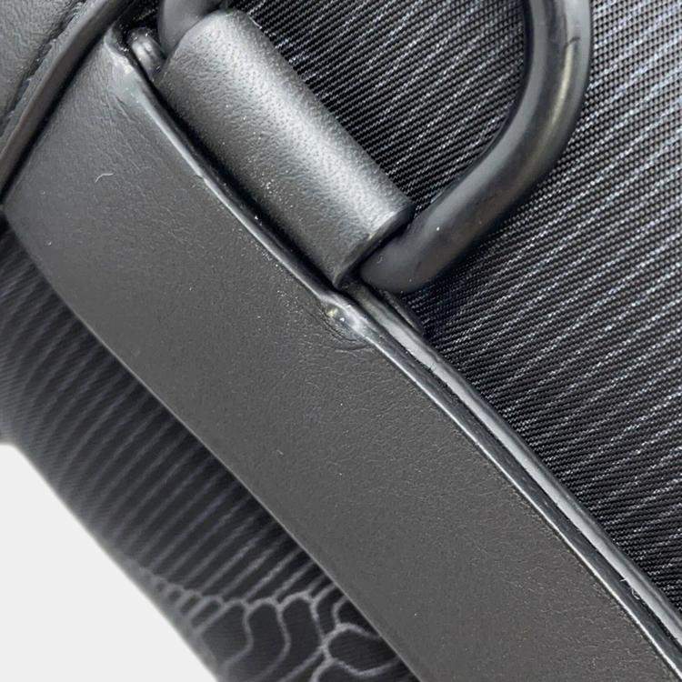 Pre Owned Louis Vuitton 2054 Ii Expandable Polochon Black Nylon Leather Bag