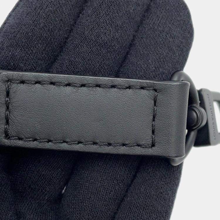 Pre Owned Louis Vuitton 2054 Ii Expandable Polochon Black Nylon Leather Bag