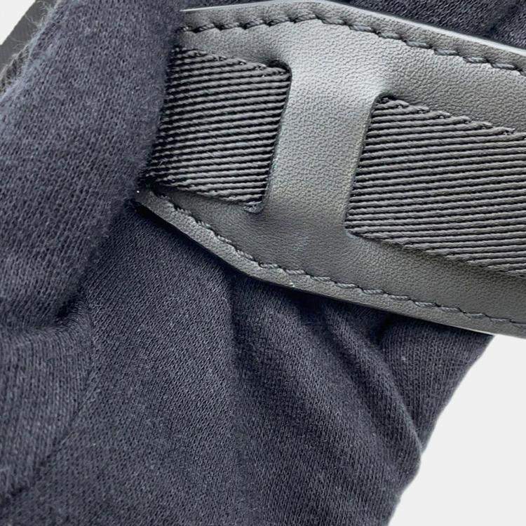 Pre Owned Louis Vuitton 2054 Ii Expandable Polochon Black Nylon Leather Bag