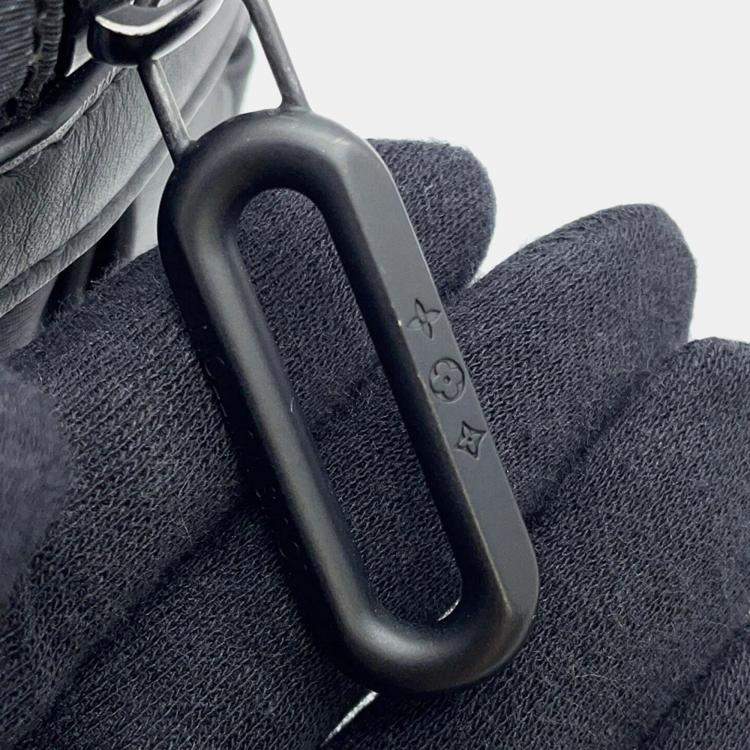 Pre Owned Louis Vuitton 2054 Ii Expandable Polochon Black Nylon Leather Bag