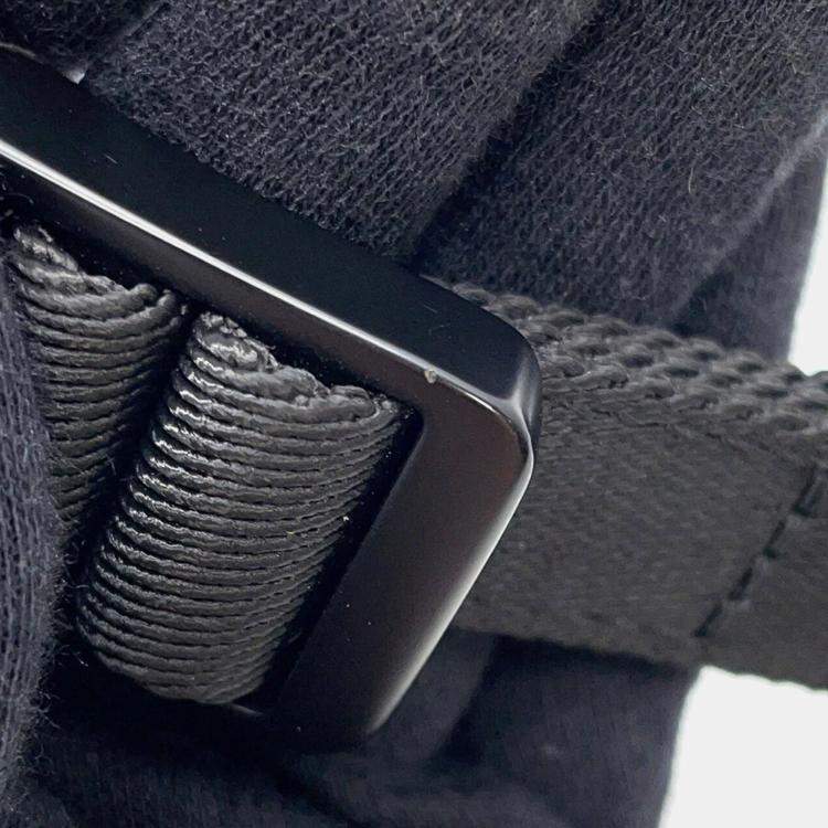 Pre Owned Louis Vuitton 2054 Ii Expandable Polochon Black Nylon Leather Bag