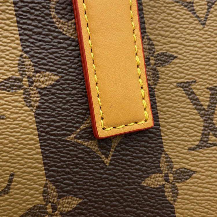 Pre Owned Louis Vuitton Sac Plat Messenger Brown Monogram Stripe