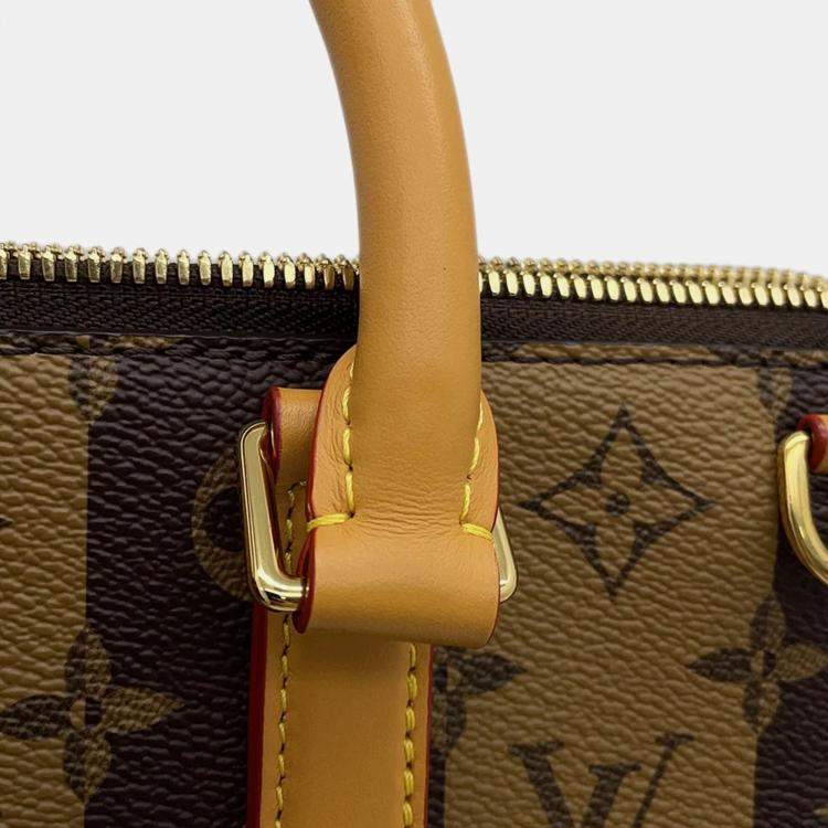 Pre Owned Louis Vuitton Sac Plat Messenger Brown Monogram Stripe
