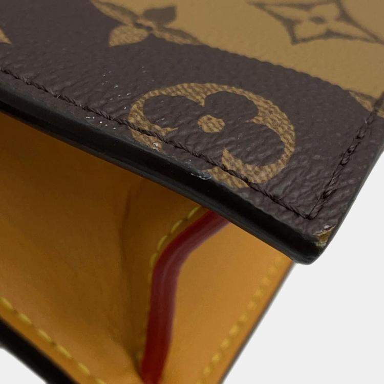 Pre Owned Louis Vuitton Sac Plat Messenger Brown Monogram Stripe