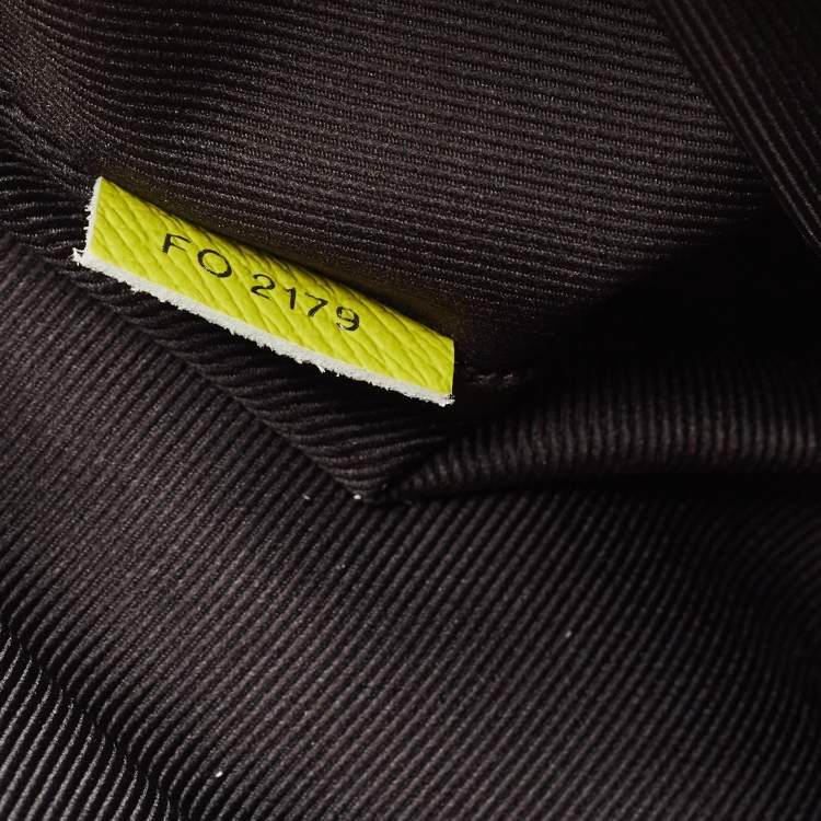 Pre Owned Louis Vuitton Neon Yellow Taiga Leather Monogram Canvas Outdoor Messenger Bag