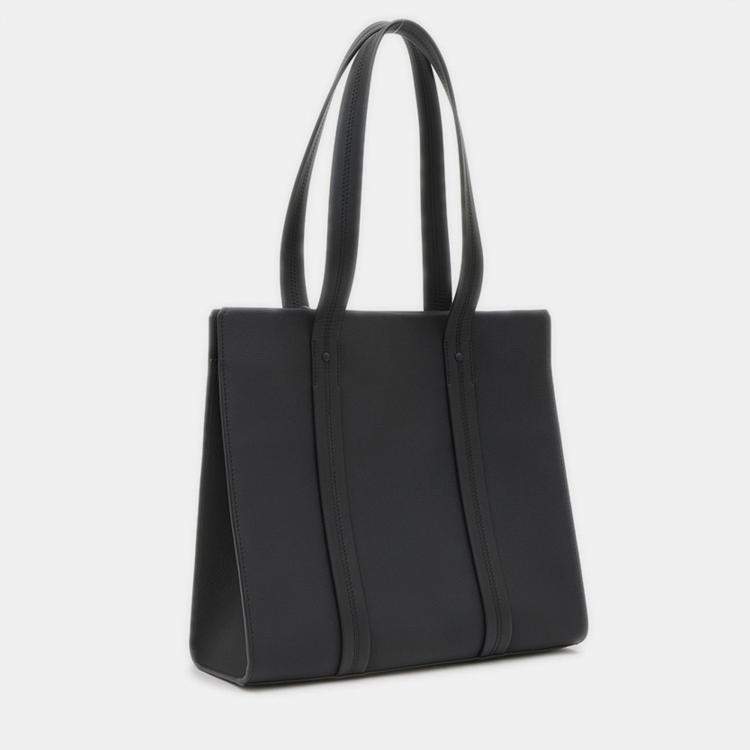 Pre Owned Louis Vuitton Take Off Aerogram Black Leather Tote Bag