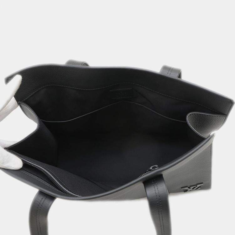 Pre Owned Louis Vuitton Take Off Aerogram Black Leather Tote Bag