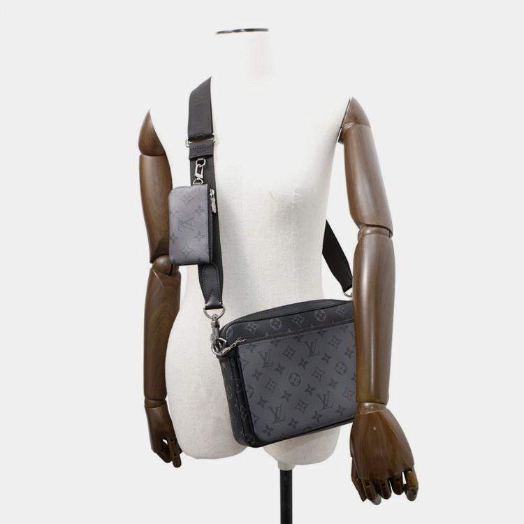 Pre Owned Louis Vuitton Trio Eclipse Monogram Messenger Bag