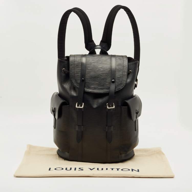 Pre Owned Louis Vuitton Black Epi Leather Christopher PM Backpack