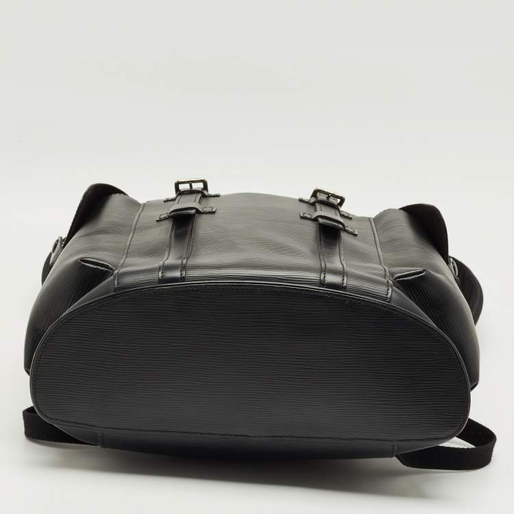 Pre Owned Louis Vuitton Black Epi Leather Christopher PM Backpack