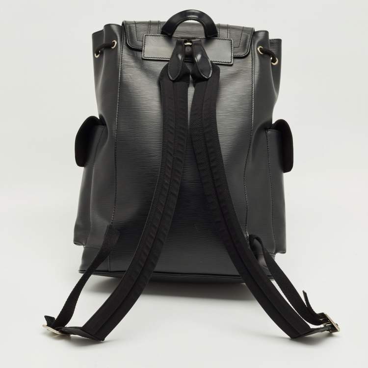 Pre Owned Louis Vuitton Black Epi Leather Christopher PM Backpack