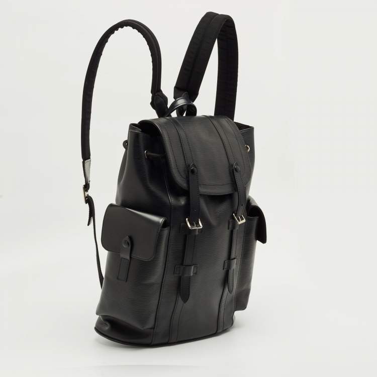 Pre Owned Louis Vuitton Black Epi Leather Christopher PM Backpack