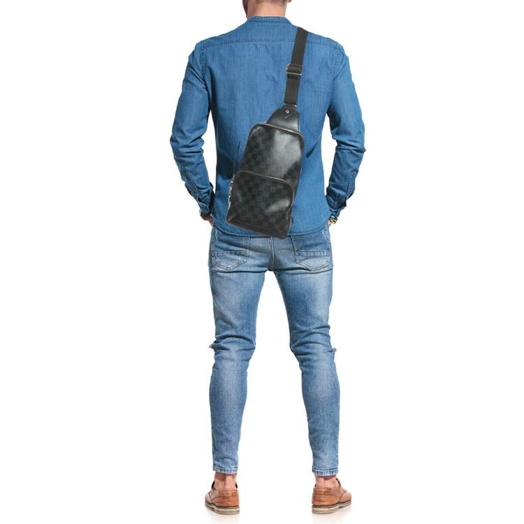 Pre Owned Louis Vuitton Damier Graphite Canvas Avenue Sling Bag