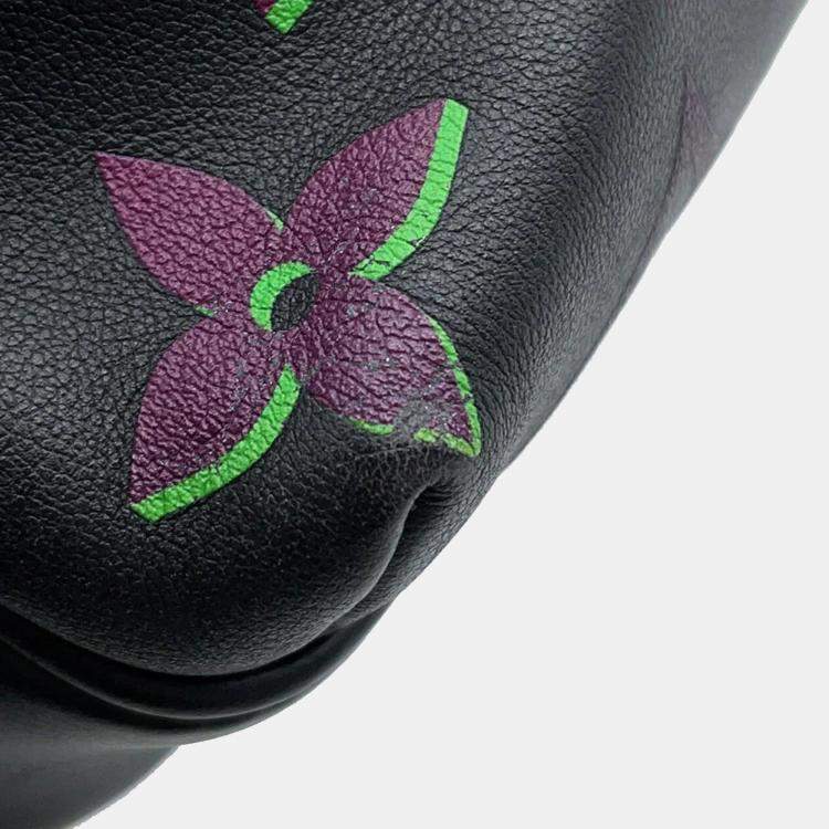 Pre Owned Louis Vuitton Comet Messenger Noir Calf Leather Monogram Pattern Size PM