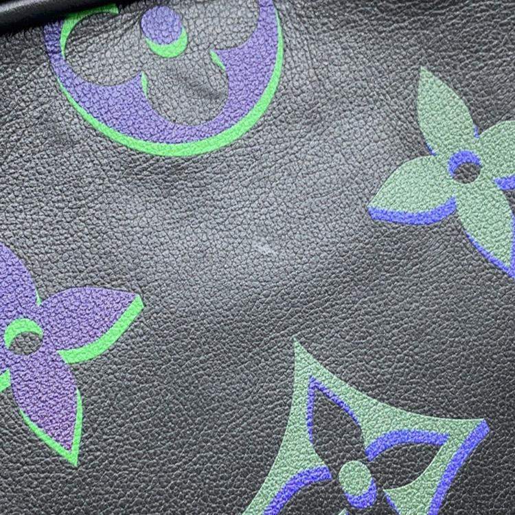 Pre Owned Louis Vuitton Comet Messenger Noir Calf Leather Monogram Pattern Size PM