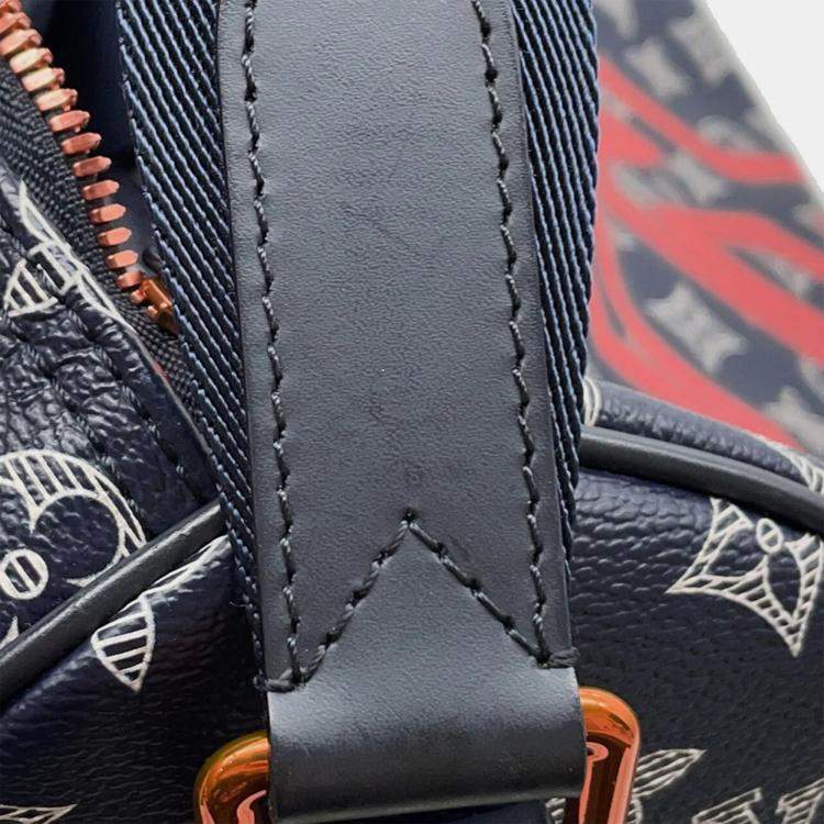 Pre Owned Louis Vuitton Speedy Bandouliere Navy Monogram Ink Size 40
