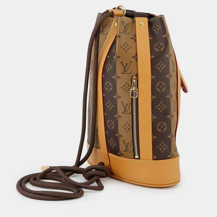 Pre Owned Louis Vuitton Randonnee Messenger Nigocollaboration Marron/Noir Monogram Stripe