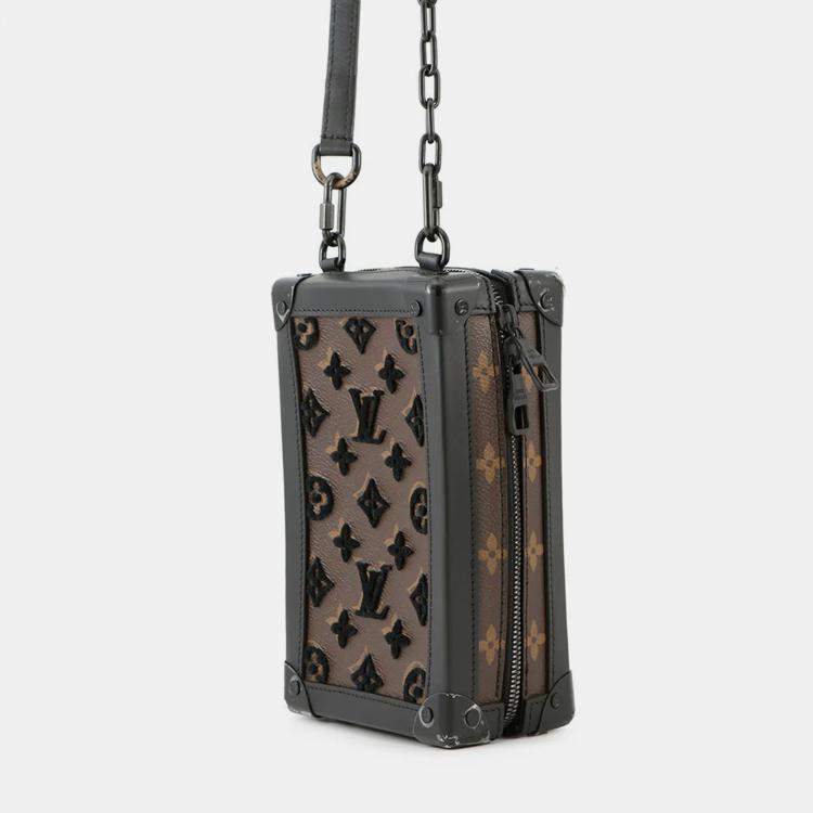 Pre Owned Louis Vuitton Vertical Soft Trunk Noir Monogram / Toughtage