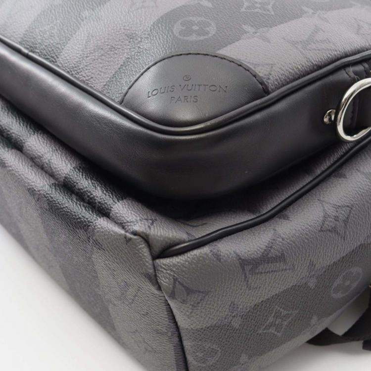 Pre Owned Louis Vuitton Nigo Modular Backpack Coated Canvas And Leather Black Gray