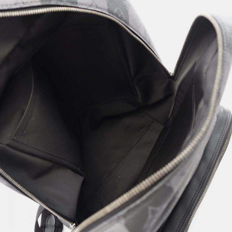 Pre Owned Louis Vuitton Nigo Modular Backpack Coated Canvas And Leather Black Gray