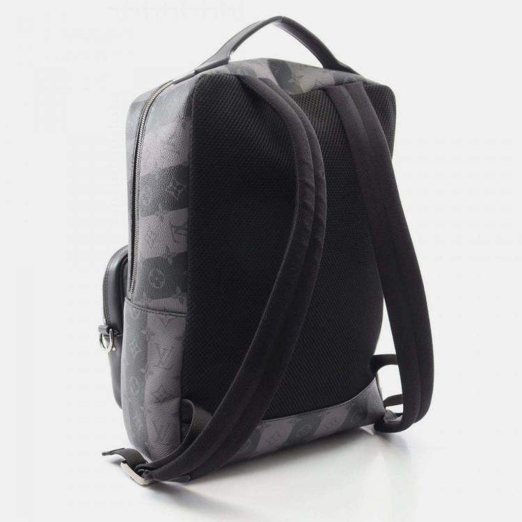 Pre Owned Louis Vuitton Nigo Modular Backpack Coated Canvas And Leather Black Gray