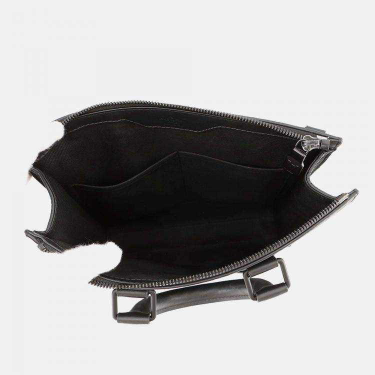 Pre Owned Louis Vuitton Sac Plat Noir Monogram Taurillon