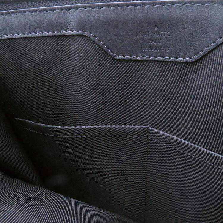 Pre Owned Louis Vuitton Sac Plat Noir Monogram Taurillon