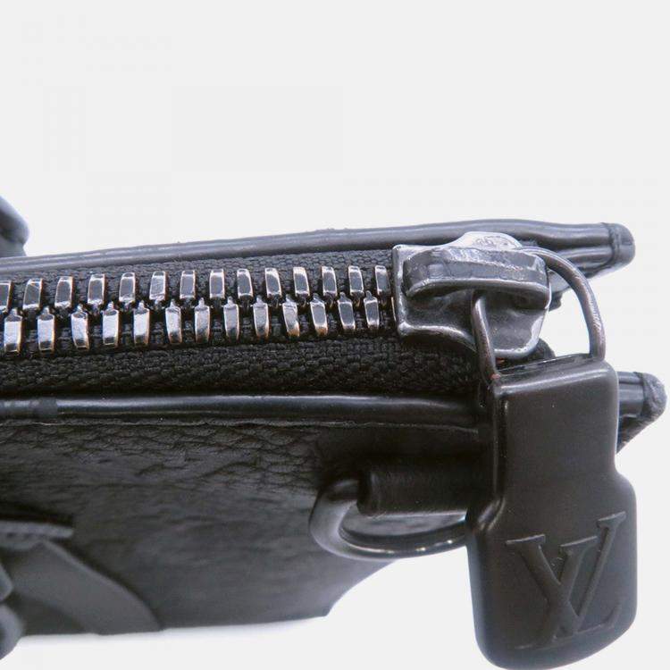 Pre Owned Louis Vuitton Sac Plat Noir Monogram Taurillon