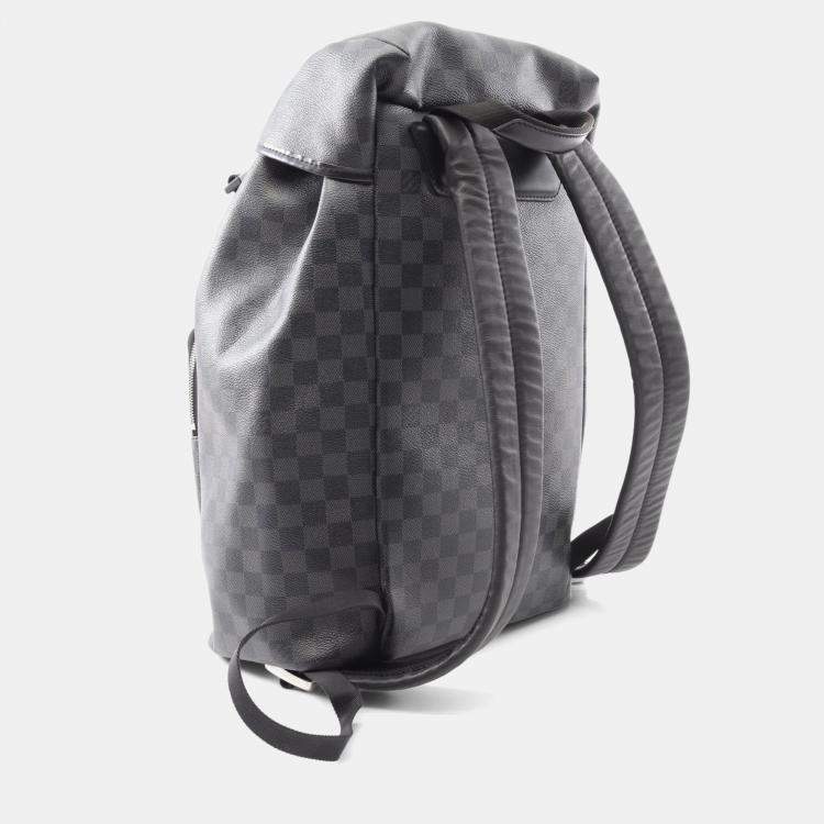 Pre Owned Louis Vuitton Backpack Coated Canvas And Leather With Damier Graphite Pattern Black