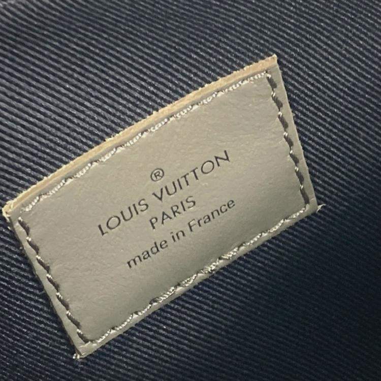 Pre Owned Louis Vuitton M57961 Khaki Monogram Leather Seal Keepall XS 2 Way Handbag 