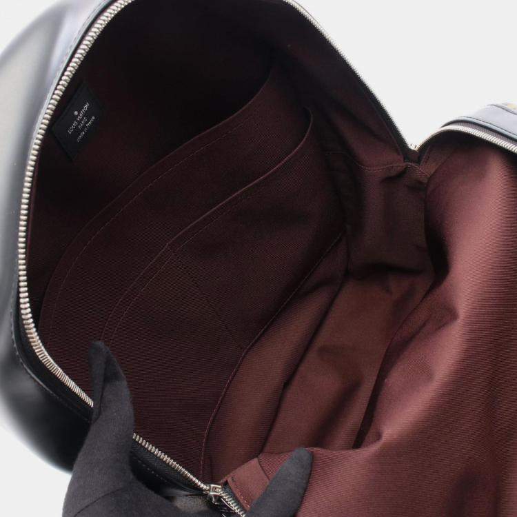Pre Owned Louis Vuitton Josh Rucksack Coated Canvas-Coated Canvas And Leather Monogram Macassar Brown/Black