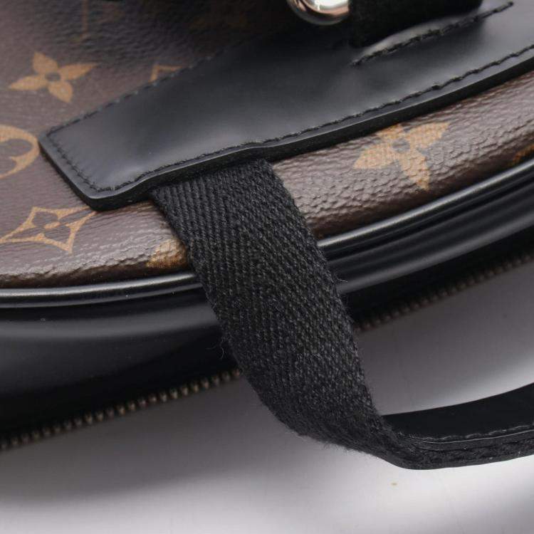 Pre Owned Louis Vuitton Josh Rucksack Coated Canvas-Coated Canvas And Leather Monogram Macassar Brown/Black