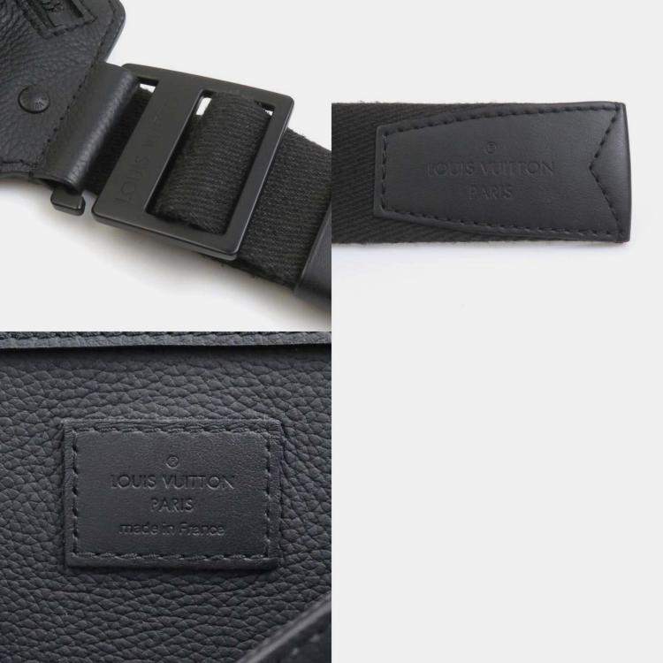 Pre Owned Louis Vuitton Louis Vuitton Body Bag Lv Aerogram Take Off Sling Leather Black