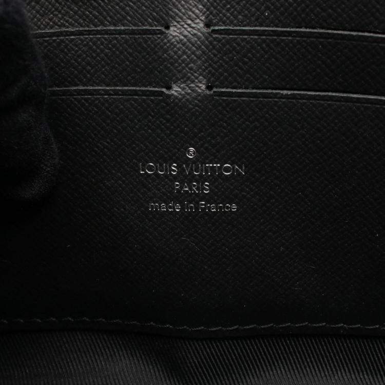 Pre Owned Louis Vuitton Soft Trunk Wallet Shoulder Bag In Coated Canvas And Leather Monogram Eclipse Black