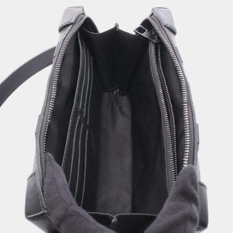 Pre Owned Louis Vuitton Soft Trunk Wallet Shoulder Bag In Coated Canvas And Leather Monogram Eclipse Black