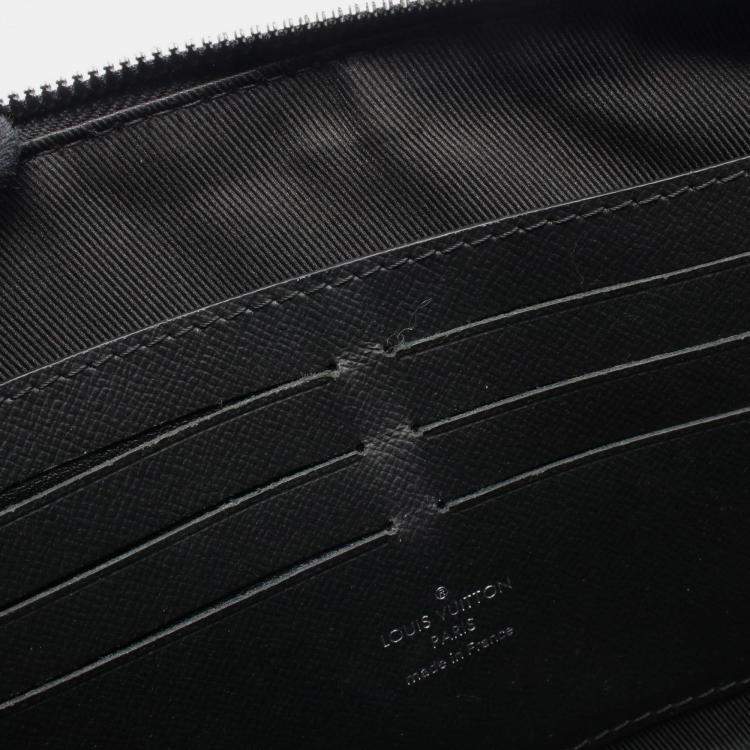 Pre Owned Louis Vuitton Soft Trunk Wallet Shoulder Bag In Coated Canvas And Leather Monogram Eclipse Black