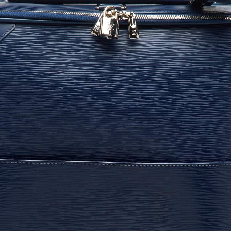Pre Owned Louis Vuitton Indigo Epi Leather Pegase 55 Trolley Luggage