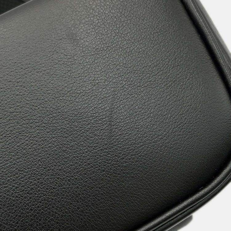 Pre Owned Louis Vuitton Racer Black Monogram Shadow Calfskin Leather Sling Bag