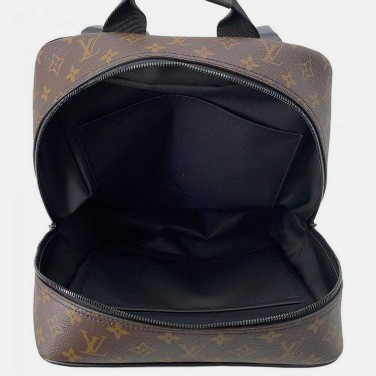 Pre Owned Louis Vuitton Dean Brown Black Monogram Macassar Canvas Backpack