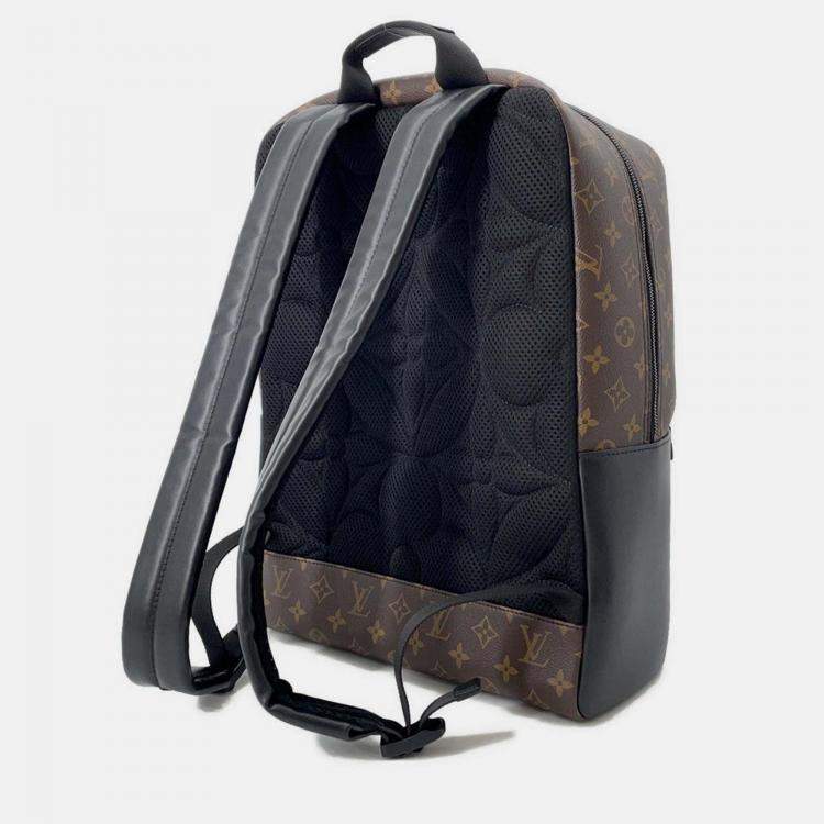 Pre Owned Louis Vuitton Dean Brown Black Monogram Macassar Canvas Backpack